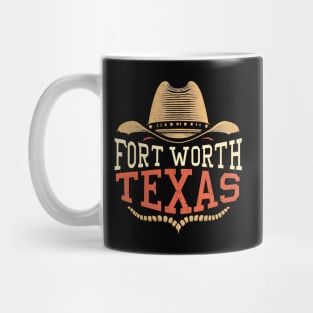 Fort Worth Texas Western Vintage Design Mug